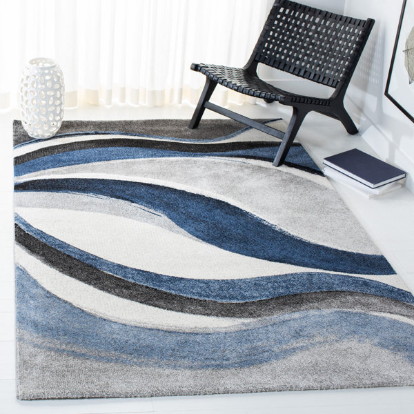 Orren Ellis Tornillo Abstract Area Rug in Gray/Blue & Reviews Wayfair